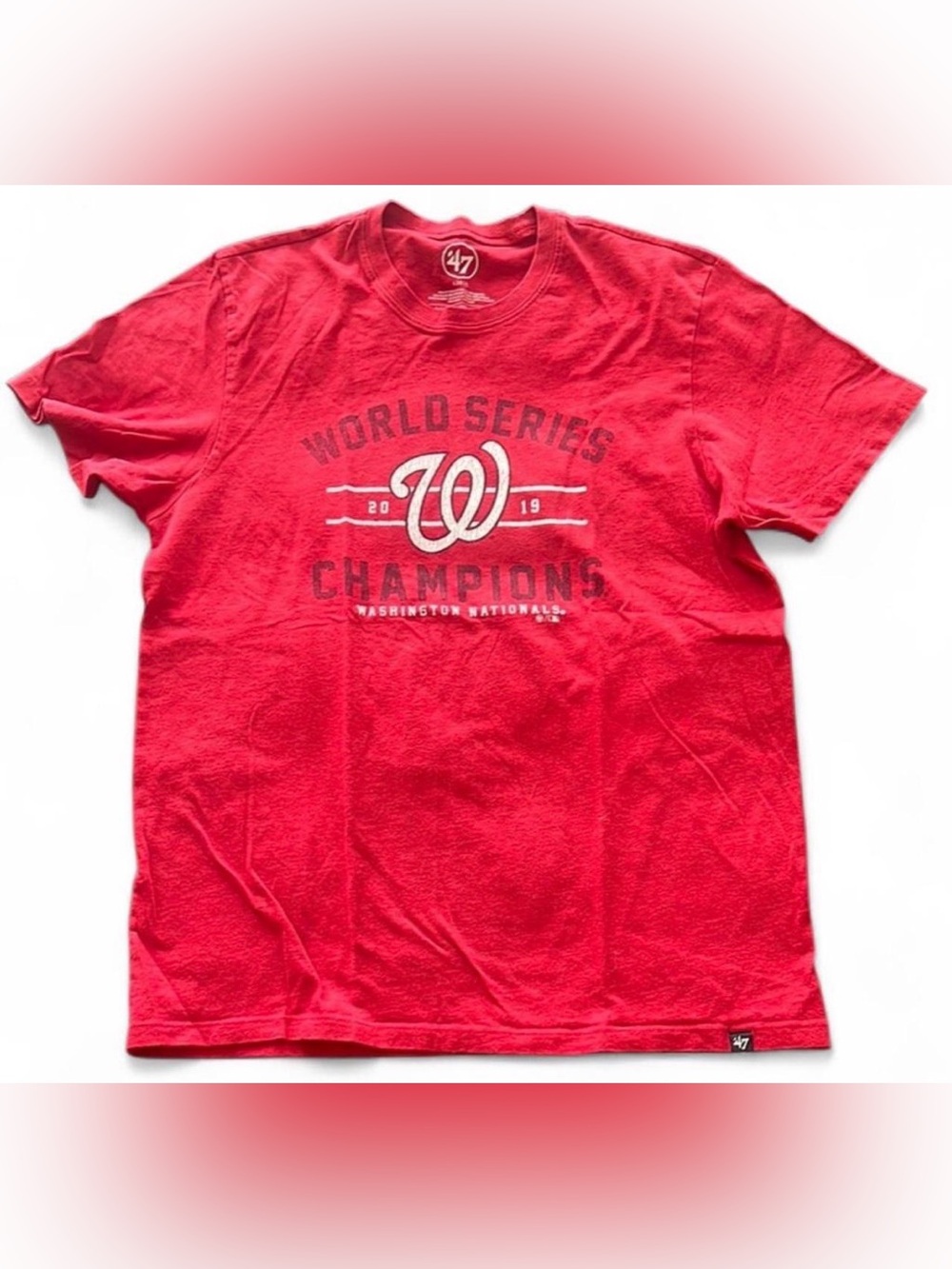 47 Brand Red Washington Nationals 2018 World Series Champions Tee